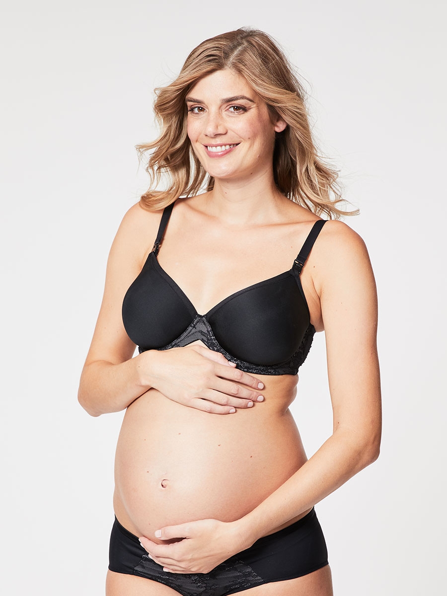 waffles nursing bra - black