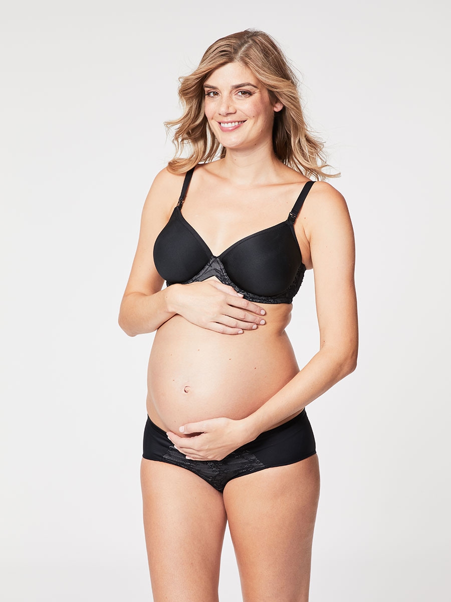 waffles nursing bra - black