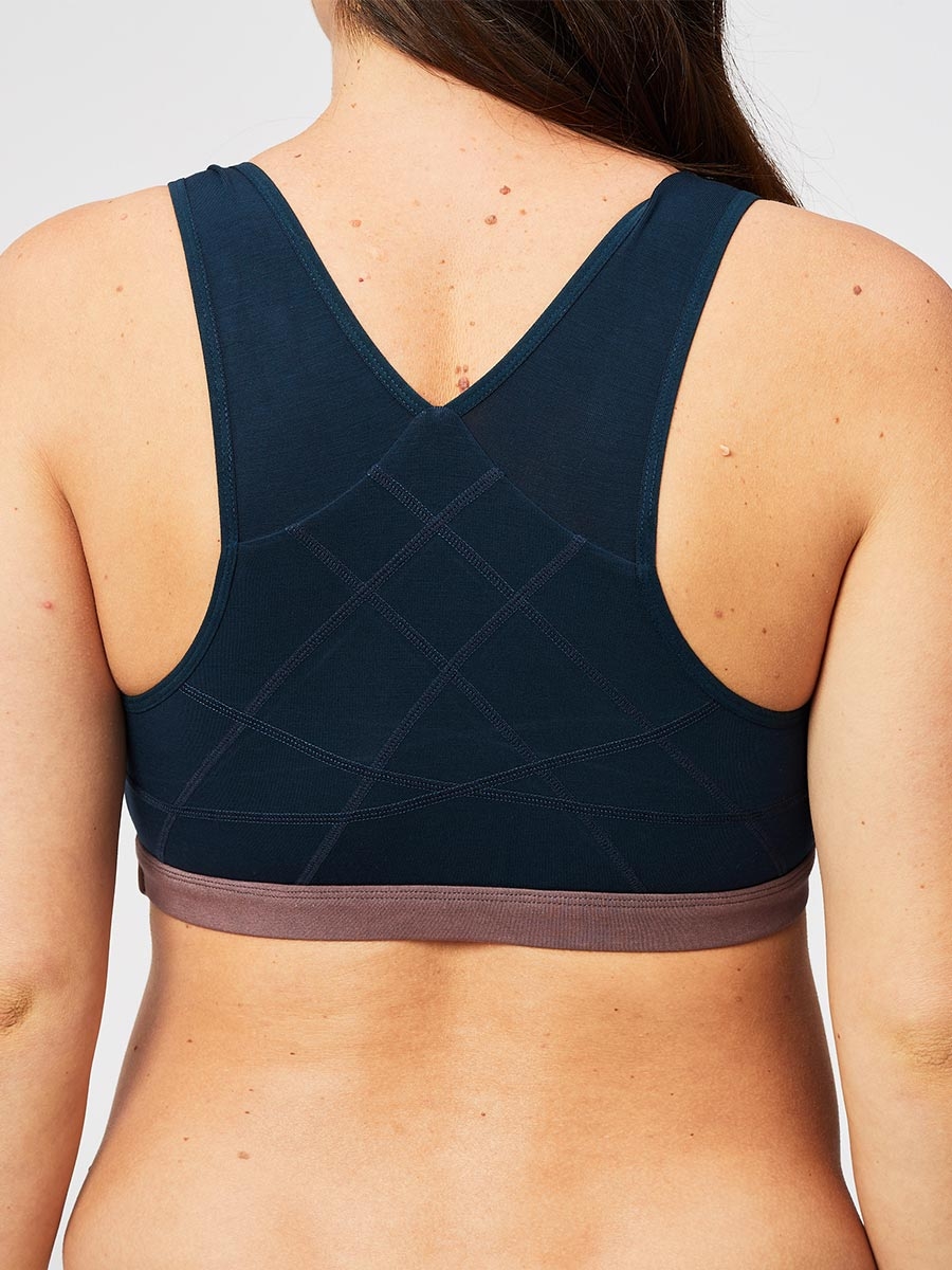 milk bamboo sleep bra - navy