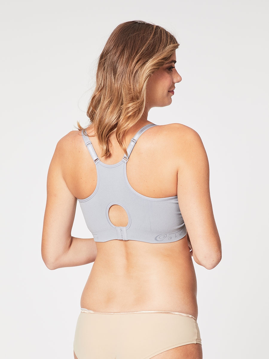 cotton candy nursing bra - steel grey