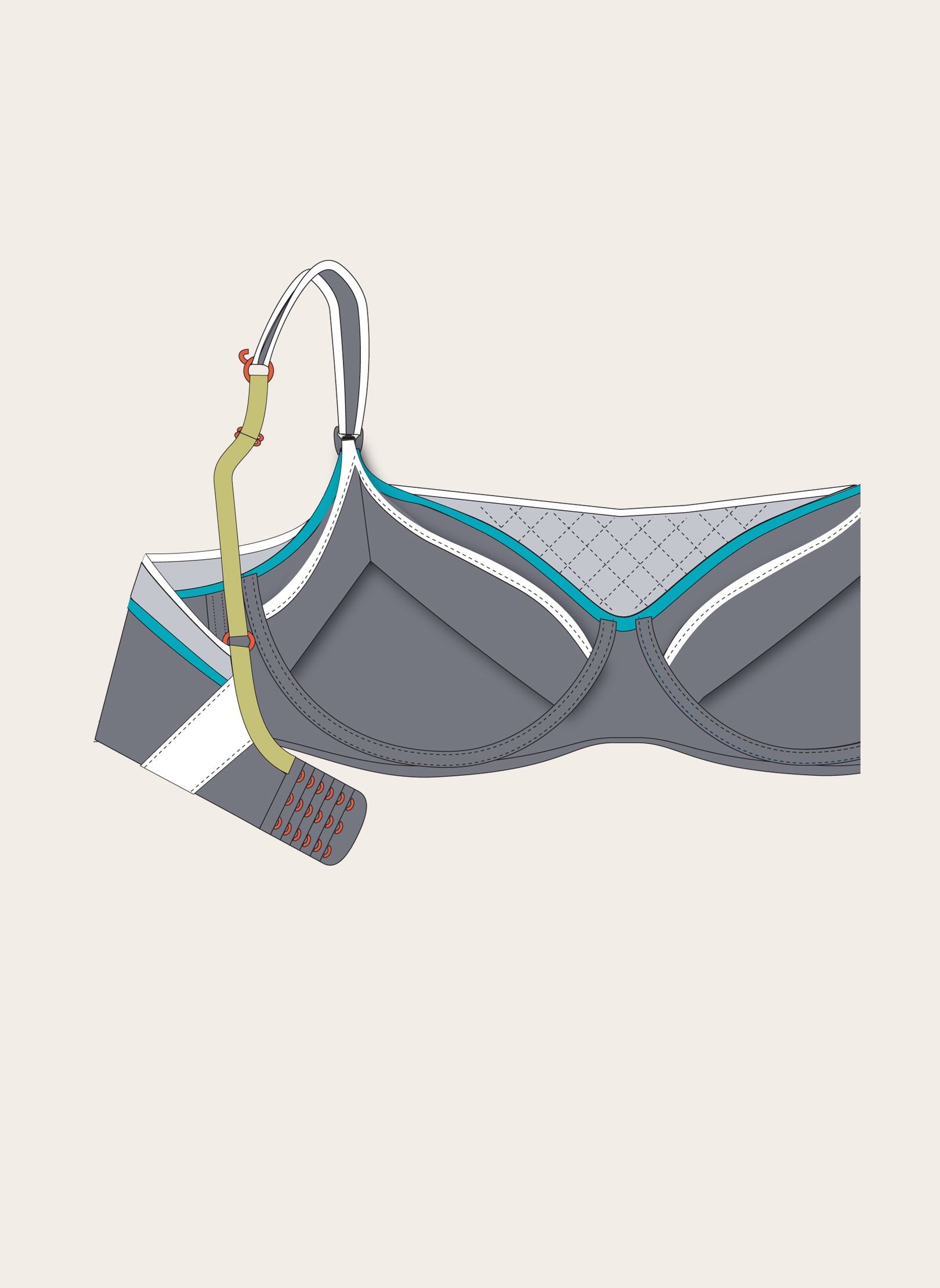 Lemon Zest Flexiwire Nursing Sports Bra Cake Maternity