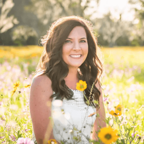 woman in the flower field