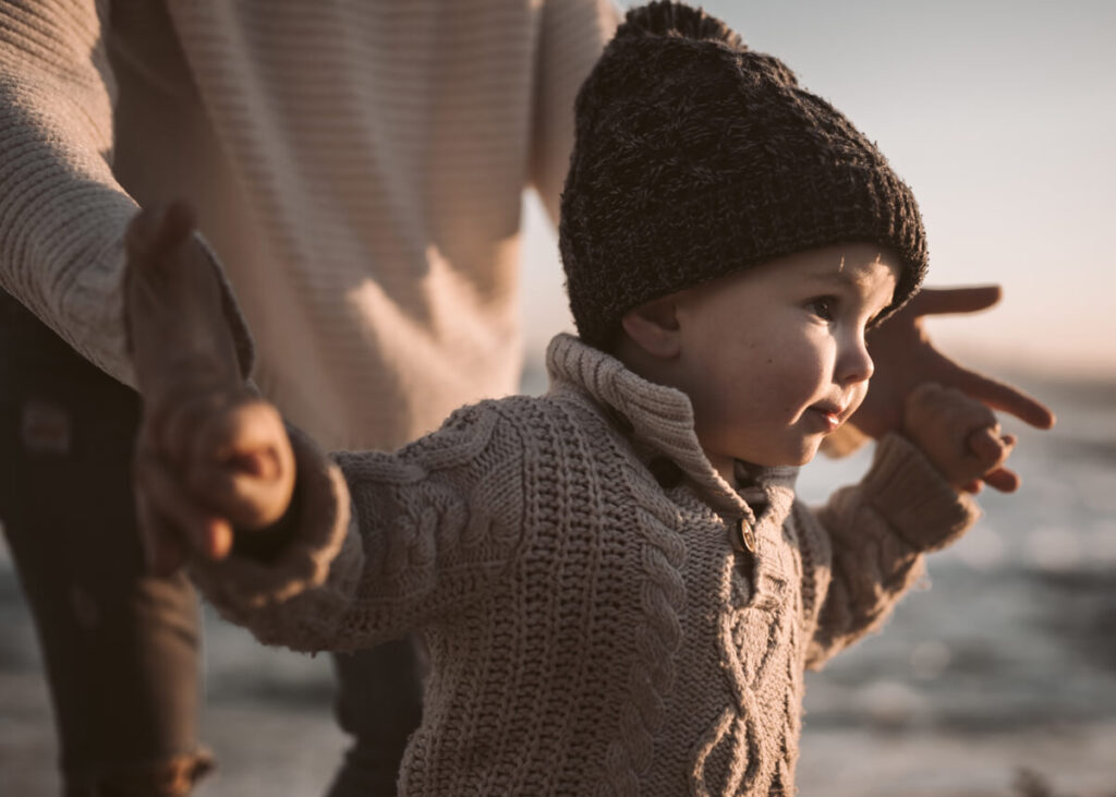 baby on the beach - close up