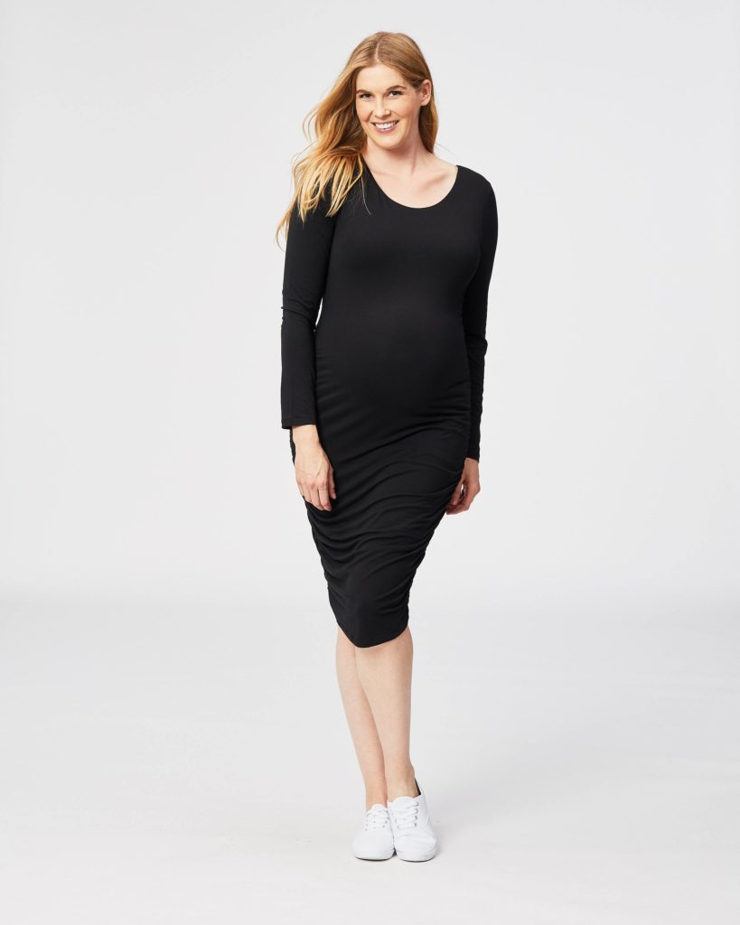 body hugging maternity dress