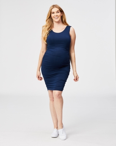 bodycon sleeveless maternity dress lined