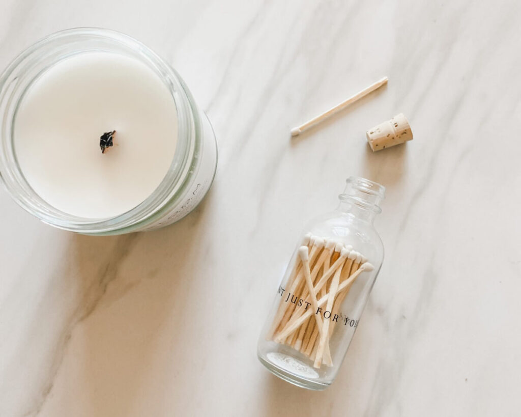 candle and matches