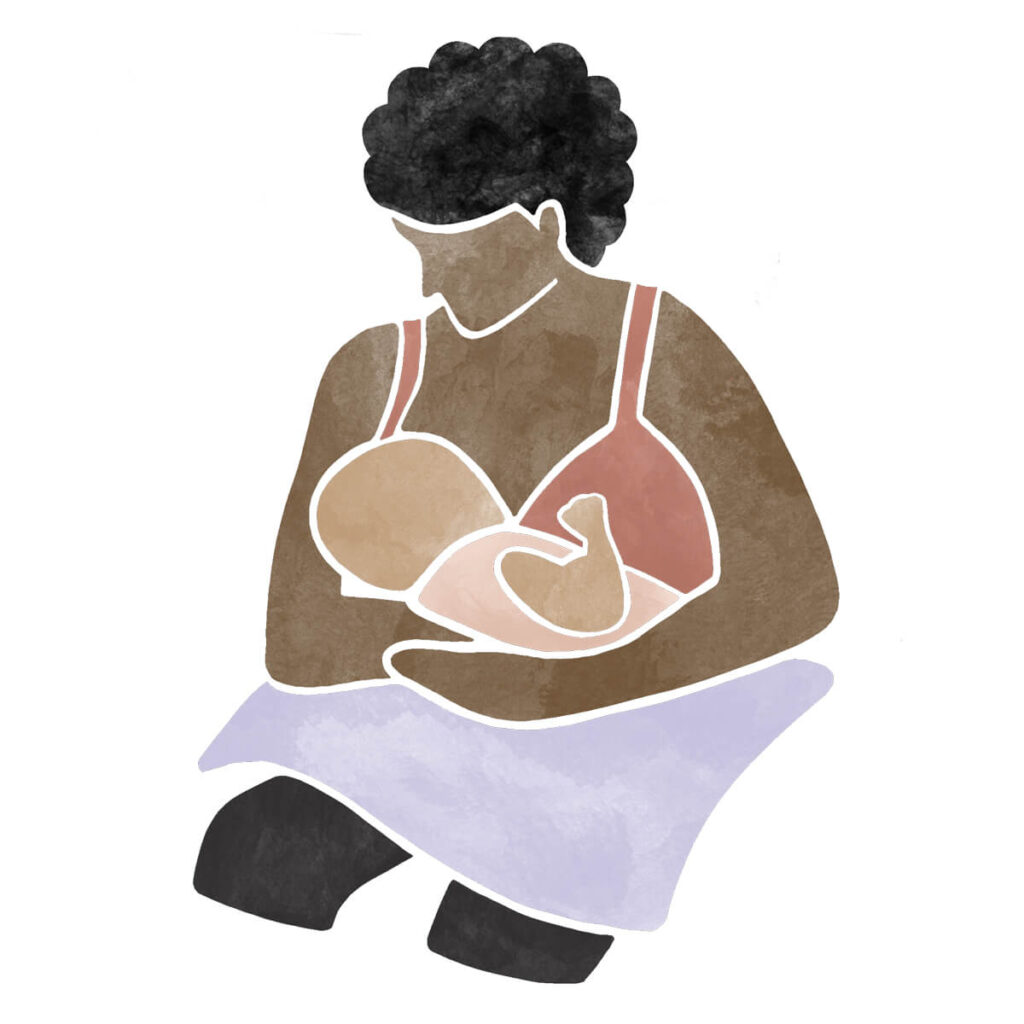 the cross cradle hold breastfeeding position