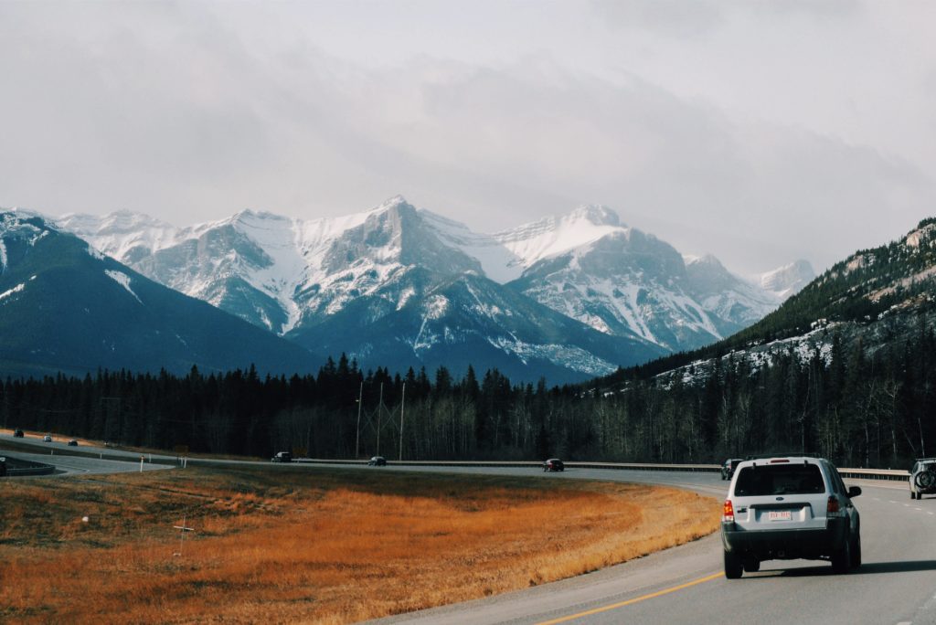 driving to alps