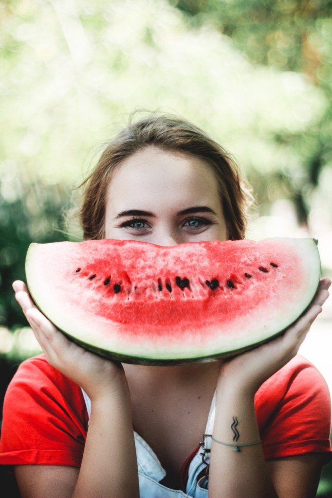 girl with watermelon