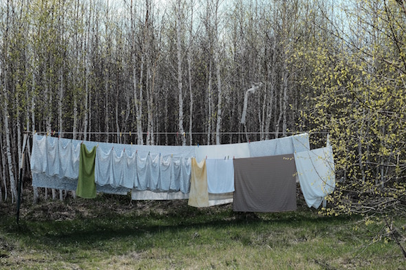 laundry on a line