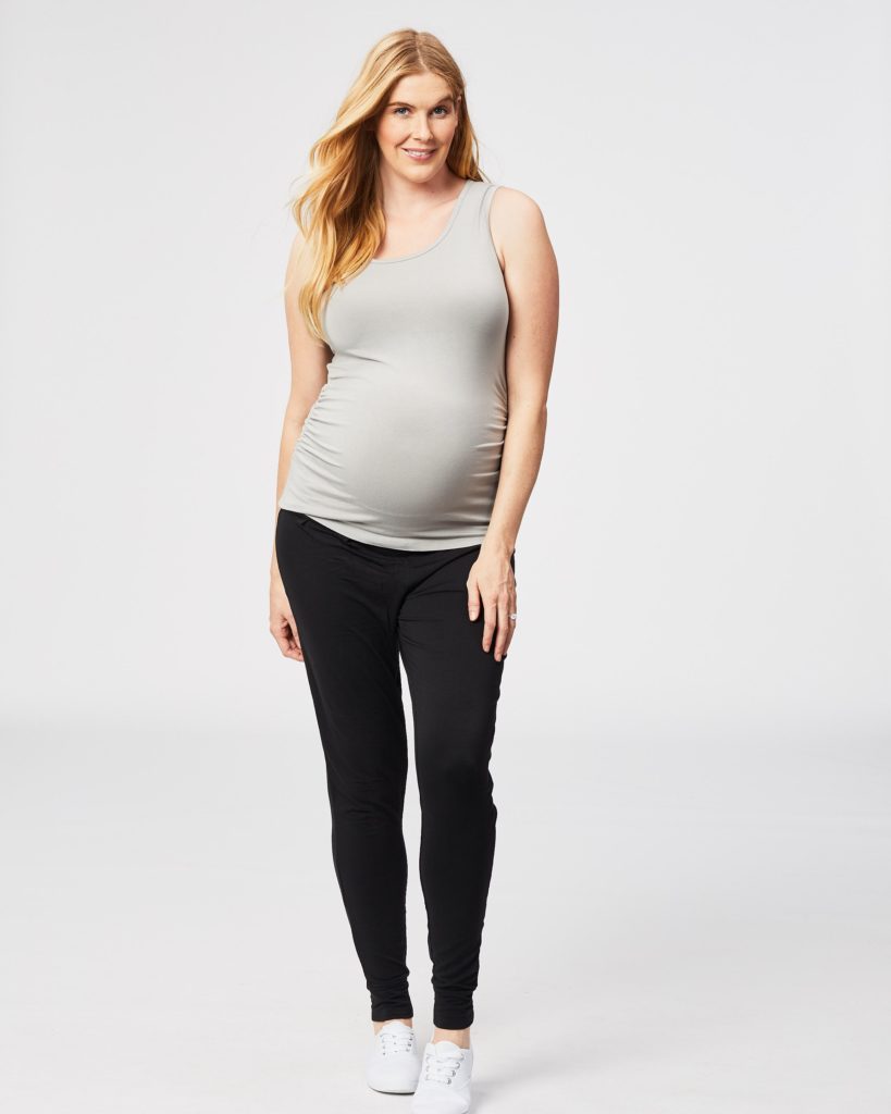 maternity fitted ruched tank