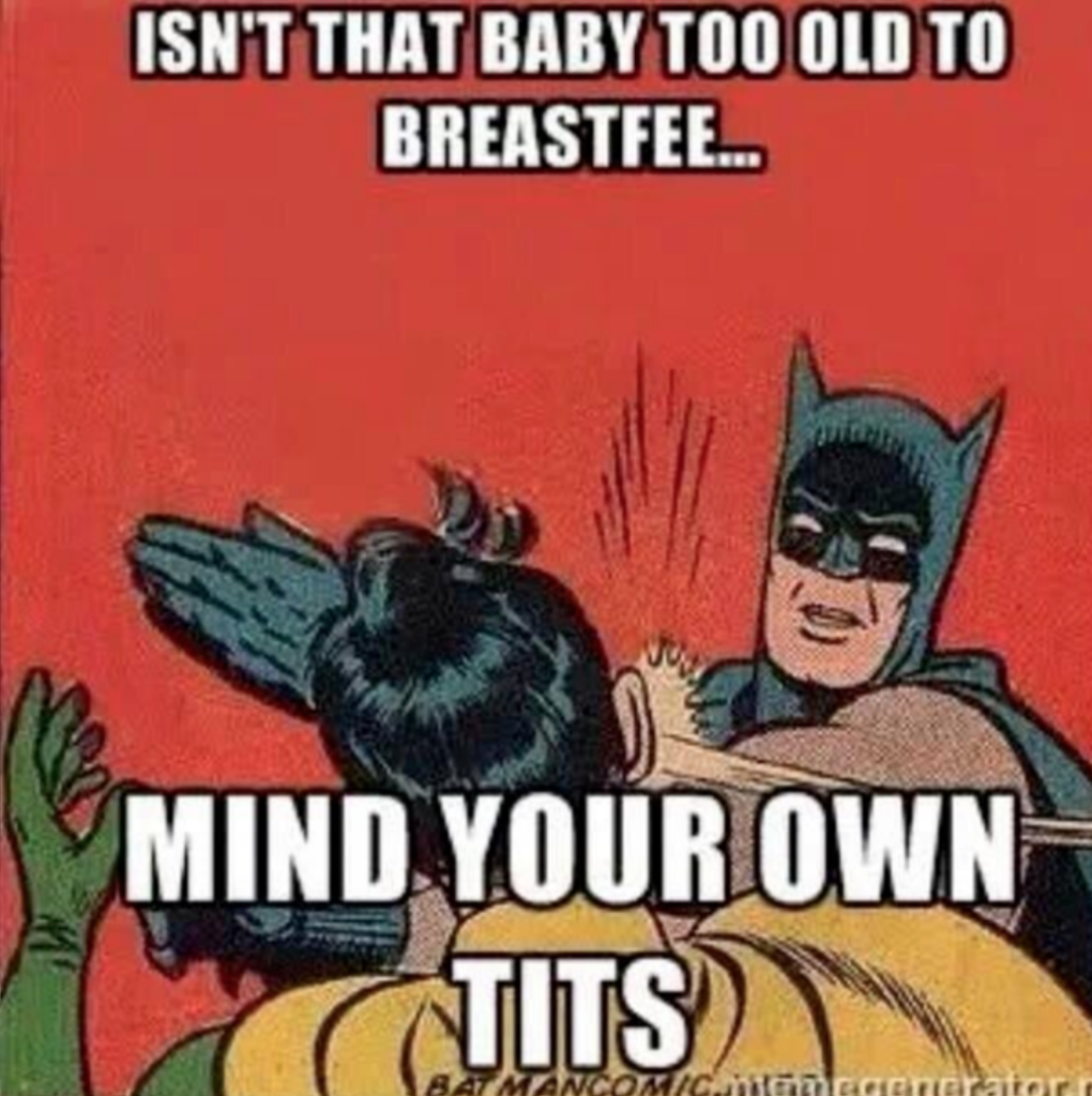mind your own tits