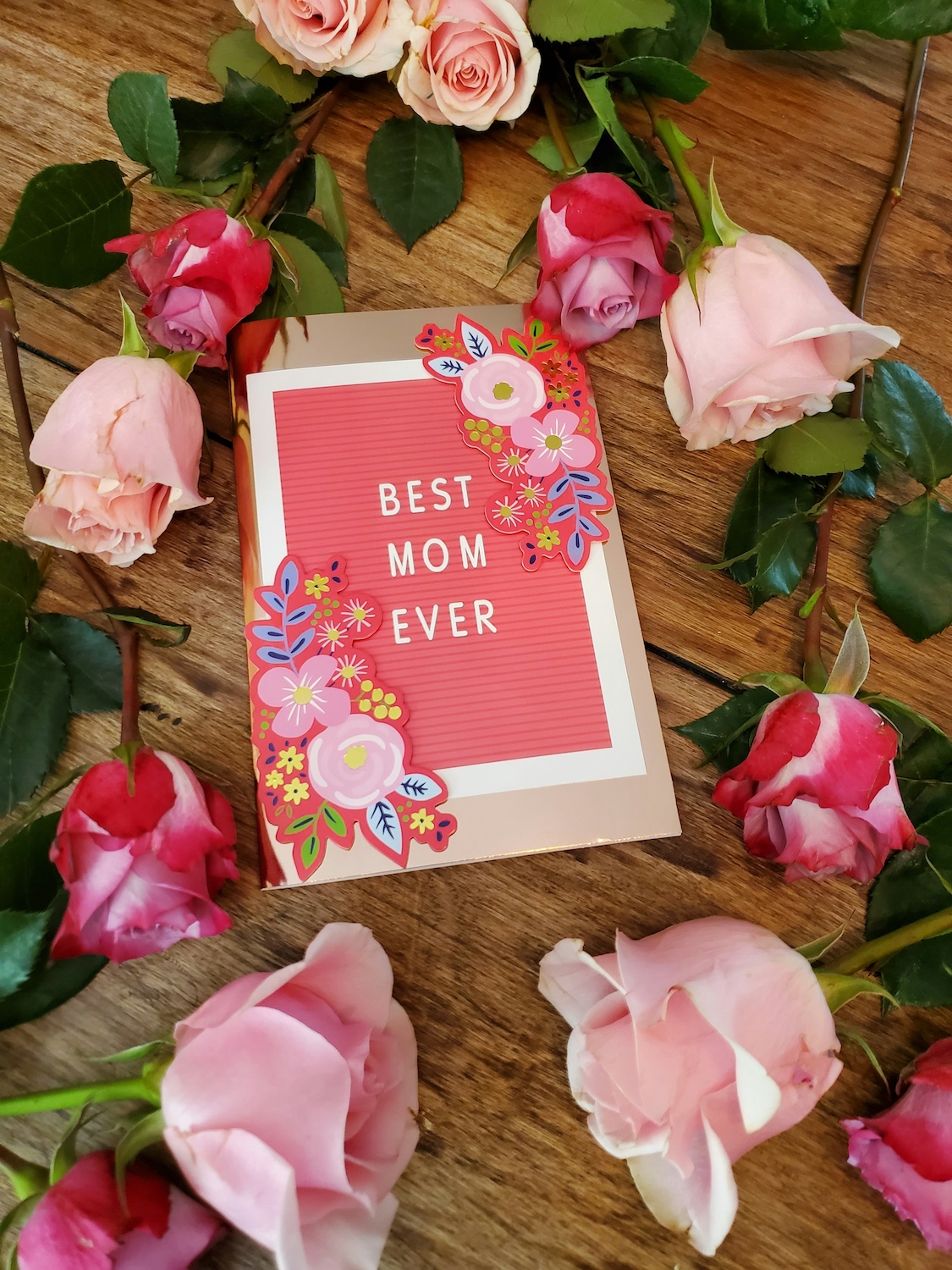 best mom ever pink card