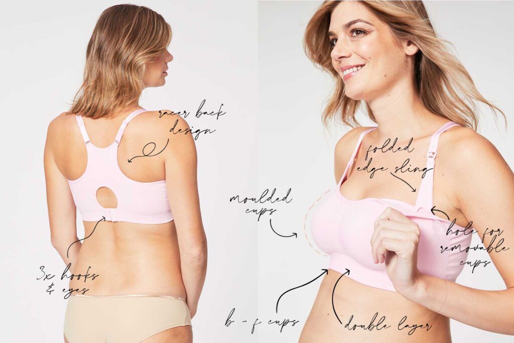 pink cotton candy nursing bra style