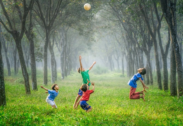 playing ball