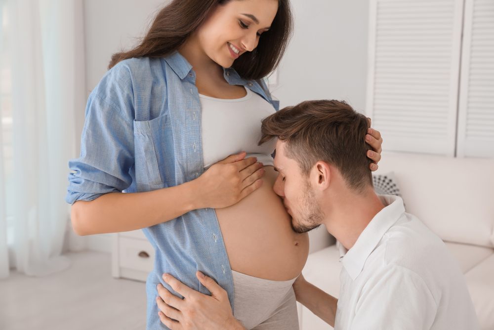 pregnant woman with partner
