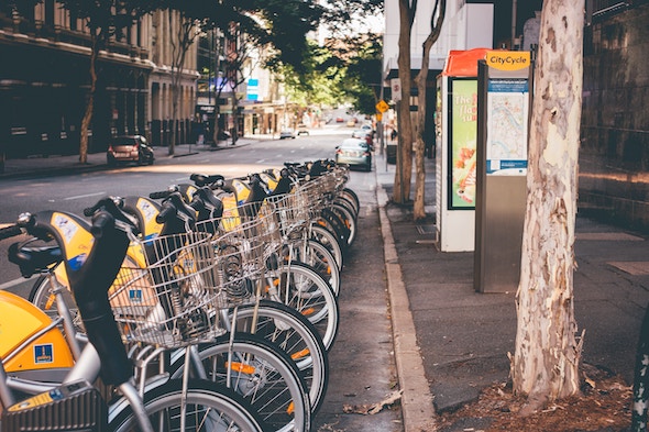 urban bike sharing station