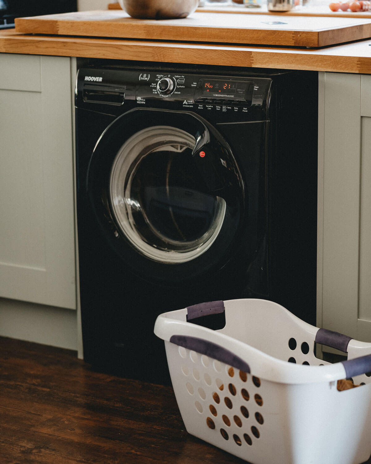 black front load washing machine