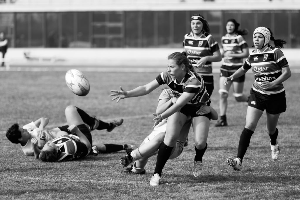 women playing sports