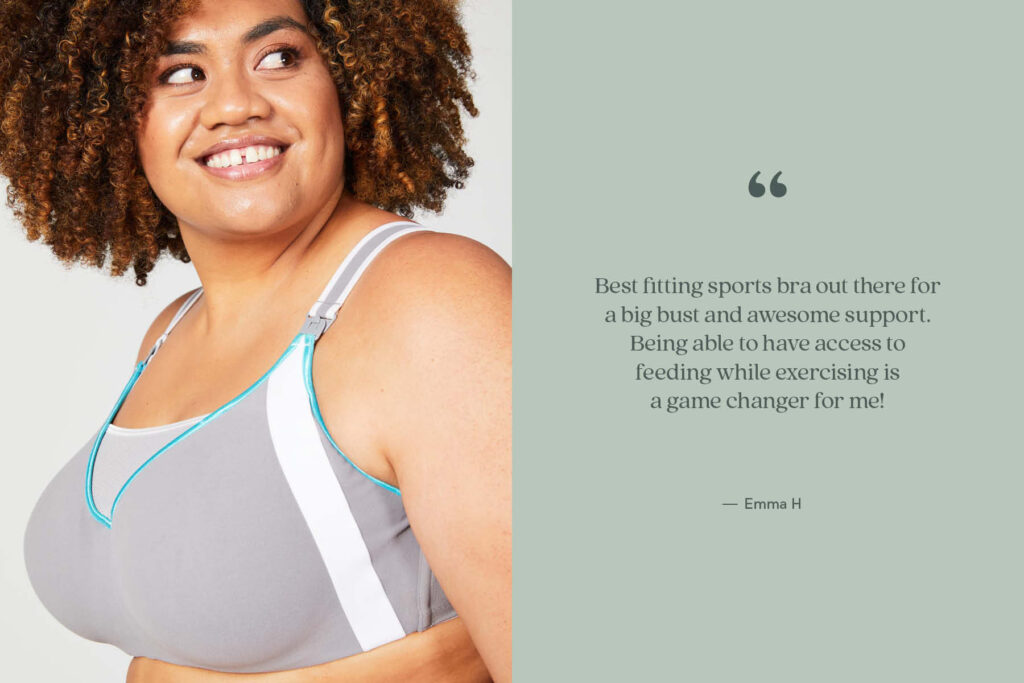 Zest Nursing Sports Bra Review - grey